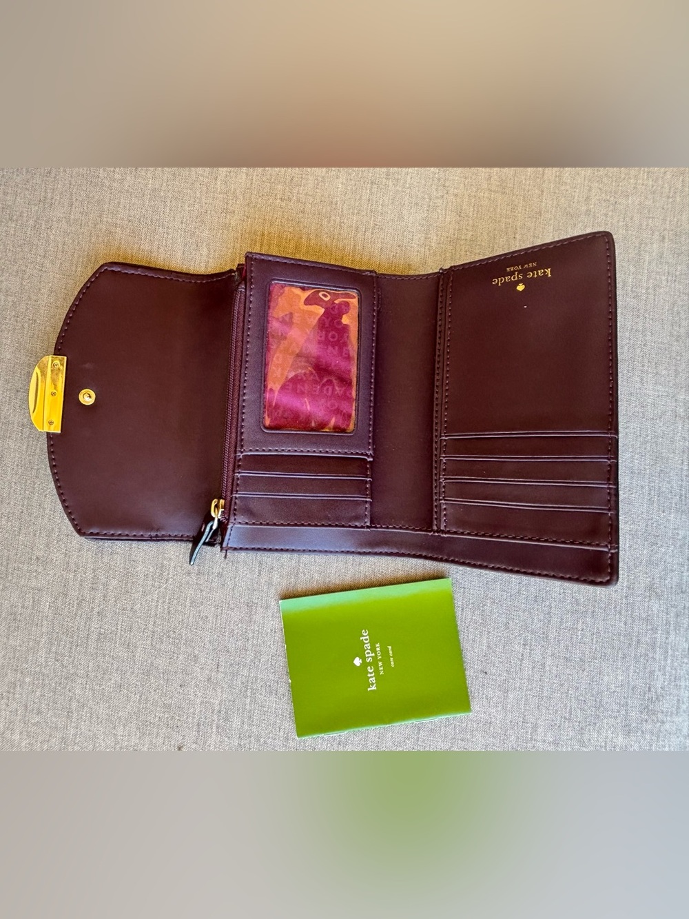 kate spade Plum Leather Top-Handle Satchel with Matching Wallet - Picture 12 of 14